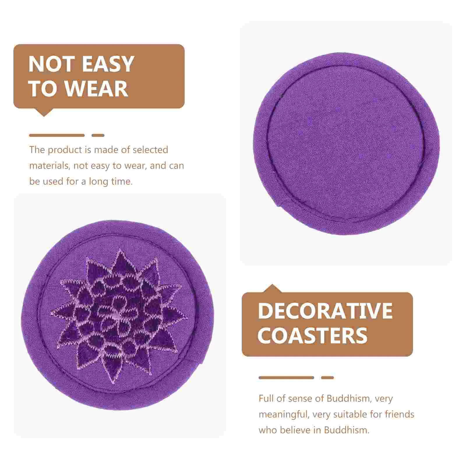 

Bowlcoasters Pad Cushion Singing Mat Ethnic Round Instrument Healingring Meditation Tibetan Pot Floral Tea Cloth Mats Embroidery