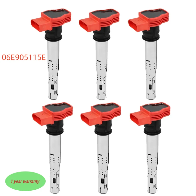 Фото Комплект из 6 катушек зажигания 06E905115E для VW Jetta Golf Passat Tiguan CC, Audi A3 A4 A5 A6 A7 A8 TT Q3 Q5 R8, 06E905115, 07K905715F №1