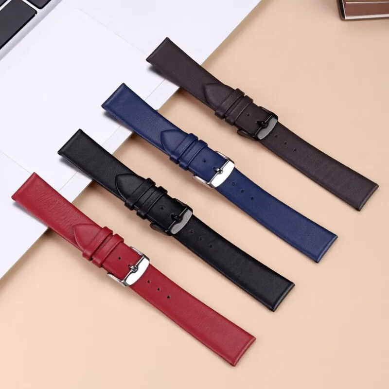 12 14 15 16 18 19 20 21 22mm Ultra thin soft leather watch strap For Casio Longines Rossini Fossil DW men women Watch bracelet