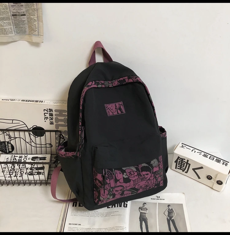 

7748 2022 new tide brand casual couple bag Japanese backpack female wild ins hit color backpack