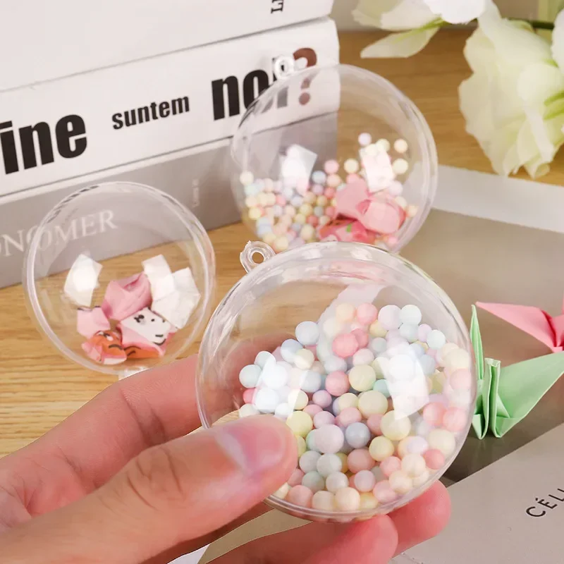 Прозрачный пластиковый шар для рождественской елки 1/24 шт