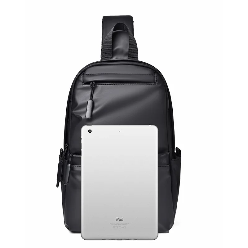 Man Chest Chest New Trend In The Leisure Leather Membrane Water Prevention multi-function Oblique Satchel Chest Packages In Men