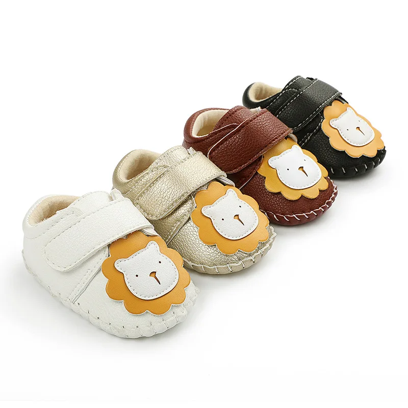 Newborn Baby Boys Girls Leather Sneakers Anti-Slip Sport Soft Sole Soft Sole Crib Shoes Infant Prewalker Toddler First Walkers