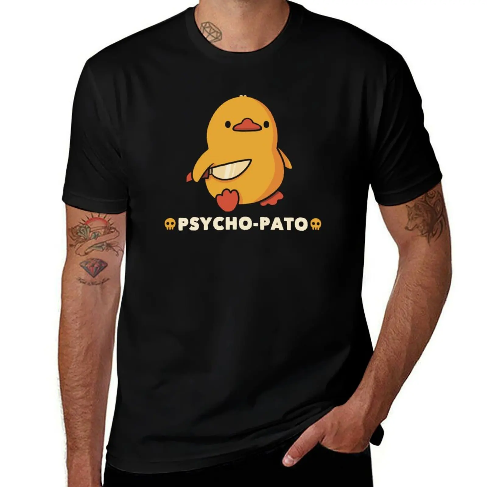 Фото Футболка Psycho-Pato Funny Duck Brown от Тобе Фонсека, модная повседневная футболка с коротким рукавом. №1