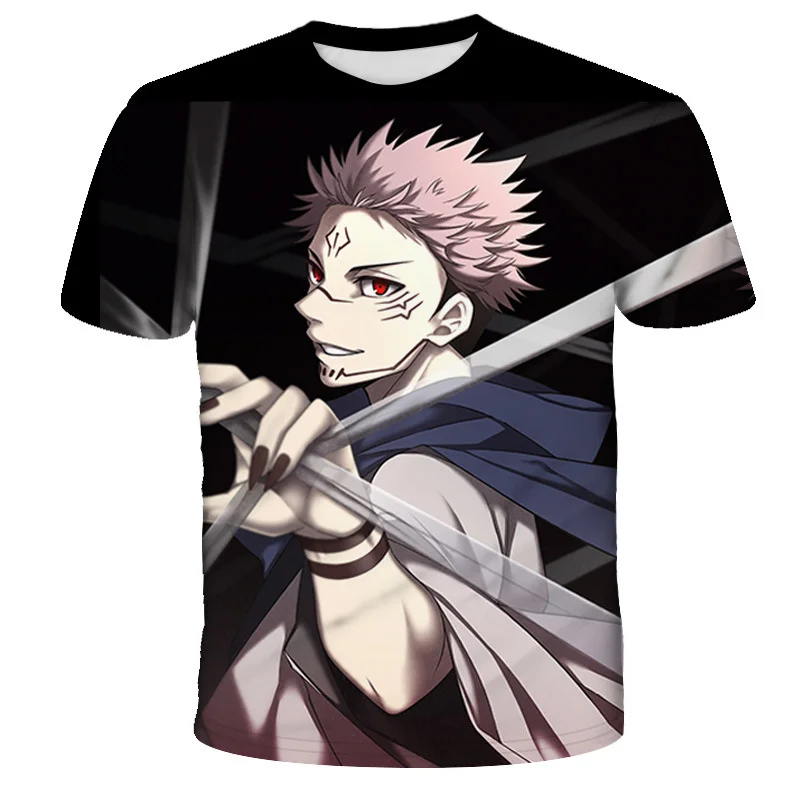 

New Jujutsu Kaisen Itadori Yuji Summer Harajuku Men's Women's T-shirt Anime Tees 3D Print Cartoon Manga Short Sleeves Y2k Tops
