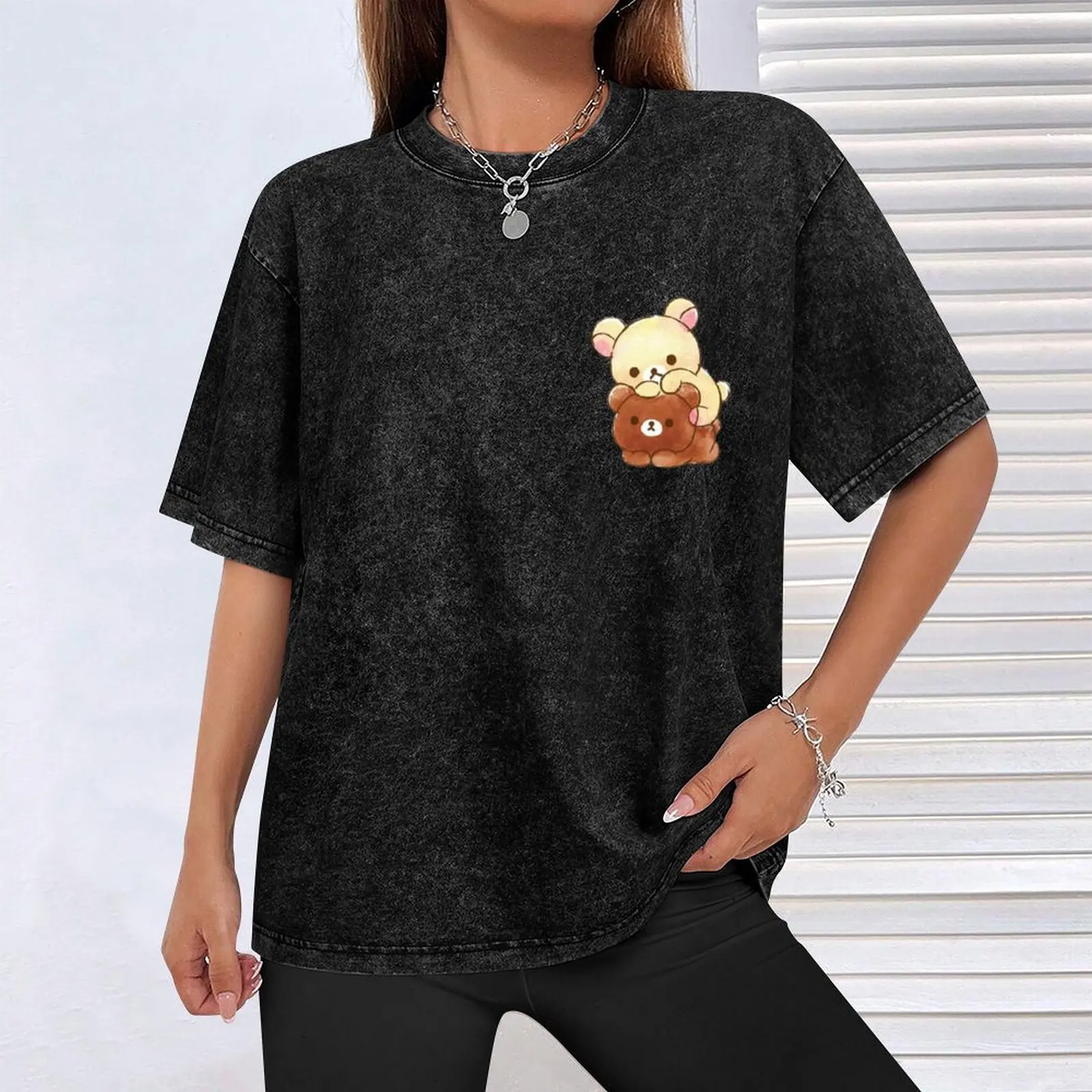 Фото Футболка Rilakkuma tsum tusm с короткими рукавами для высоких и крупных людей №4