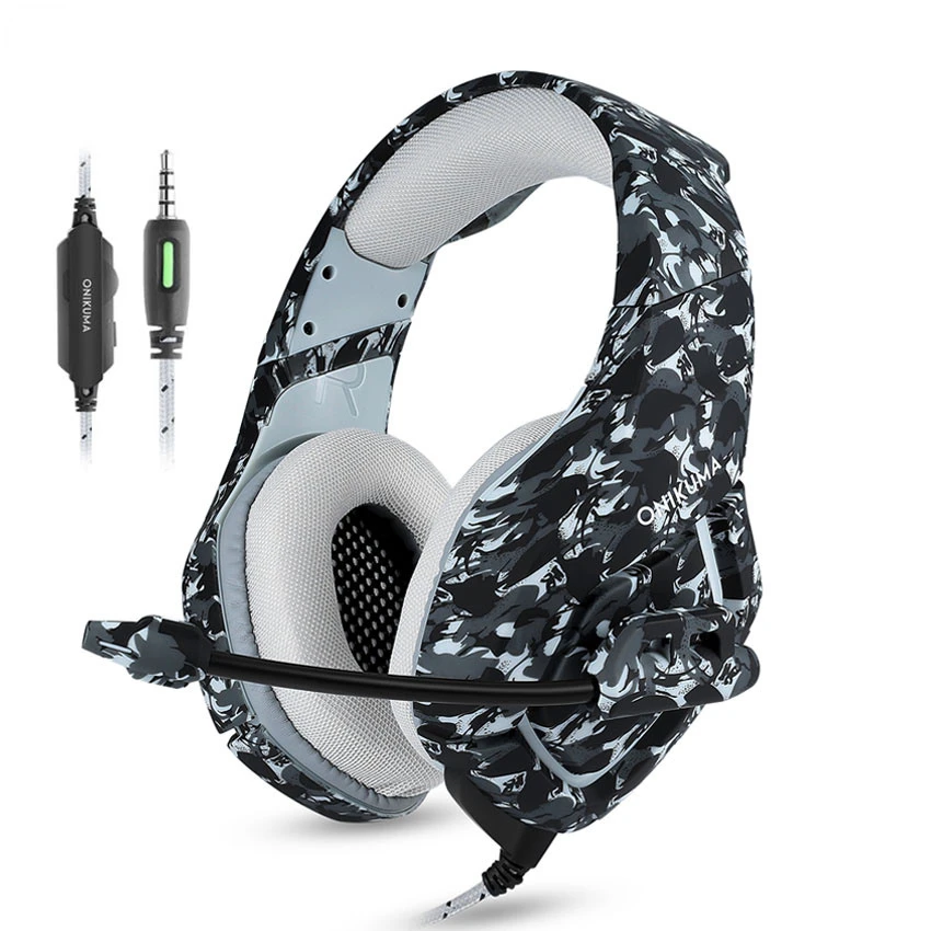 

ONIKUMA K1 Casque Camouflage PS4 Headset with Mic Stereo Gaming Headphones for Cell Phone New Xbox One Laptop PC