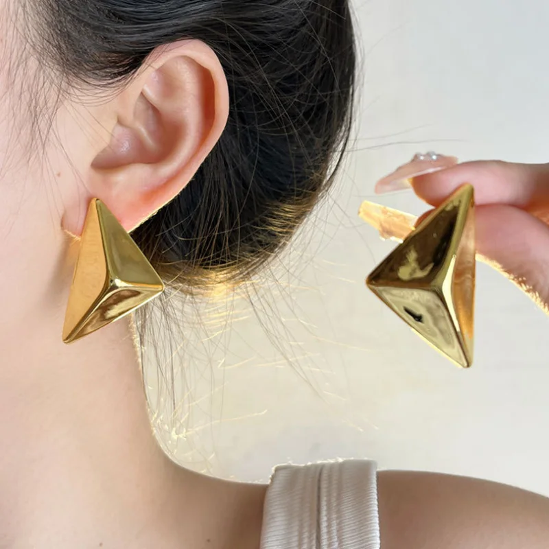 Ювелирные изделия Bobokiki модное треугольное кольцо из титановой стали Серебряная