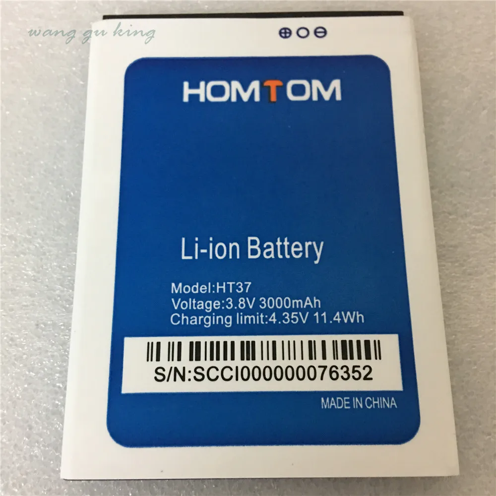 

100% Original New HOMTOM HT37 Pro Battery Large Capacity Full 3000mAh Backup Batteries Replacement For HOMTOM HT37 Smart Phone