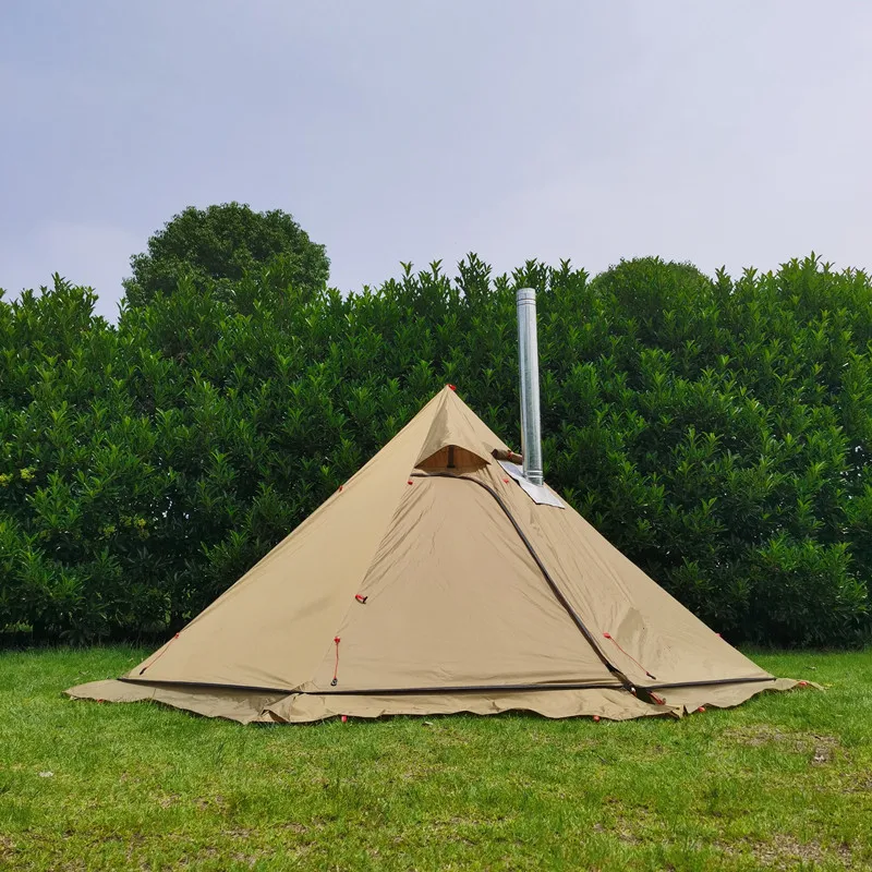 

MCETO TX320PRO Ultralight Camping Teepee Tent With Stove Jack 210T Polyester Height 160CM Pyramid 2 Doors