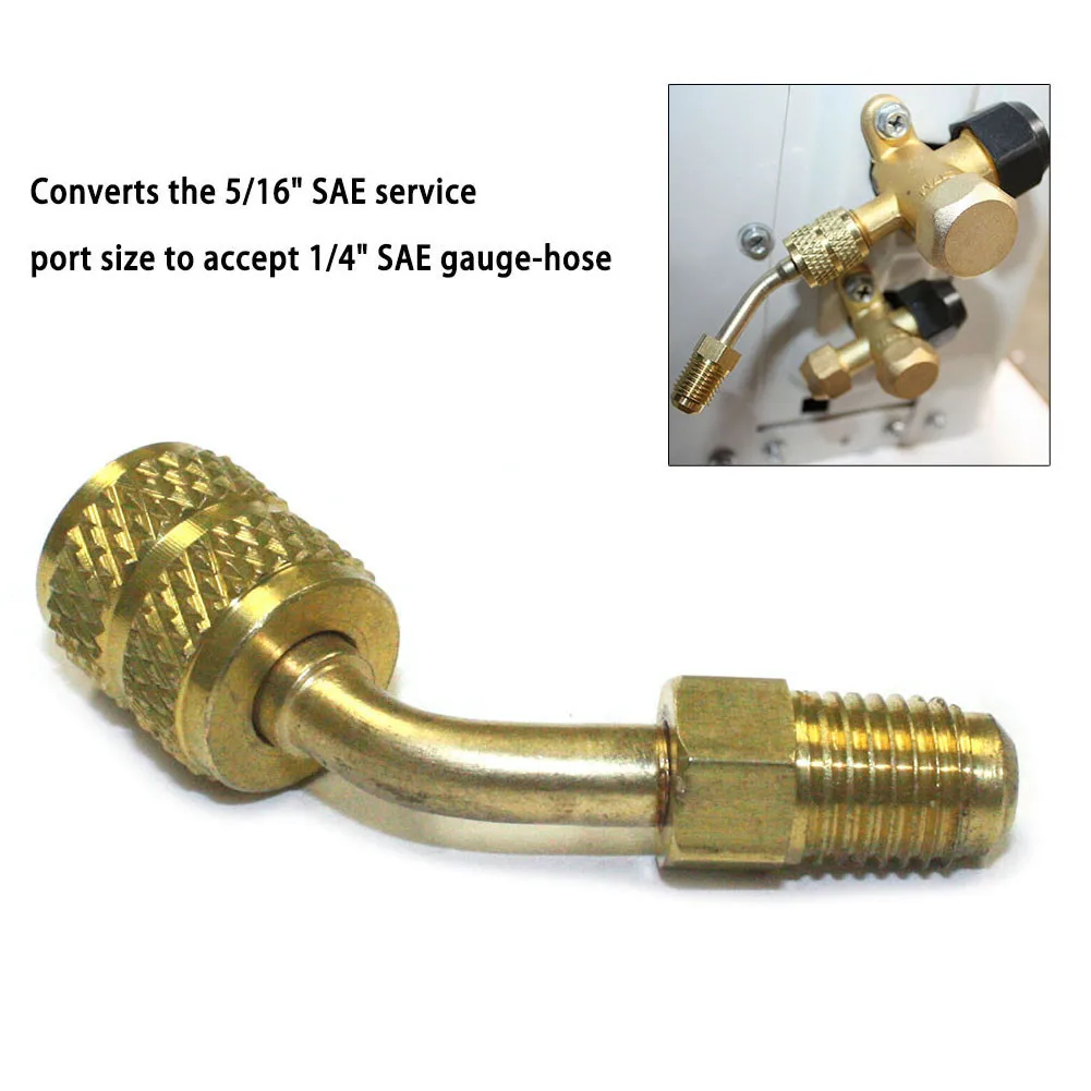 

1 * Adapter Converts R410a Style Tool Vacuum 5/16\" Air Conditioning Charging HVAC Mini Parts Durable Practical