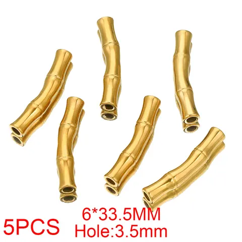 5 шт. изогнутые трубки из нержавеющей стали Alisaya для ювелирных изделий