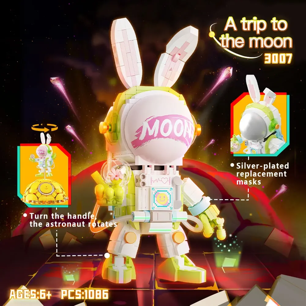 WLtoys 3006 1069 шт. 1 мини-строительный блок астронавт музыкальная шкатулка комплект