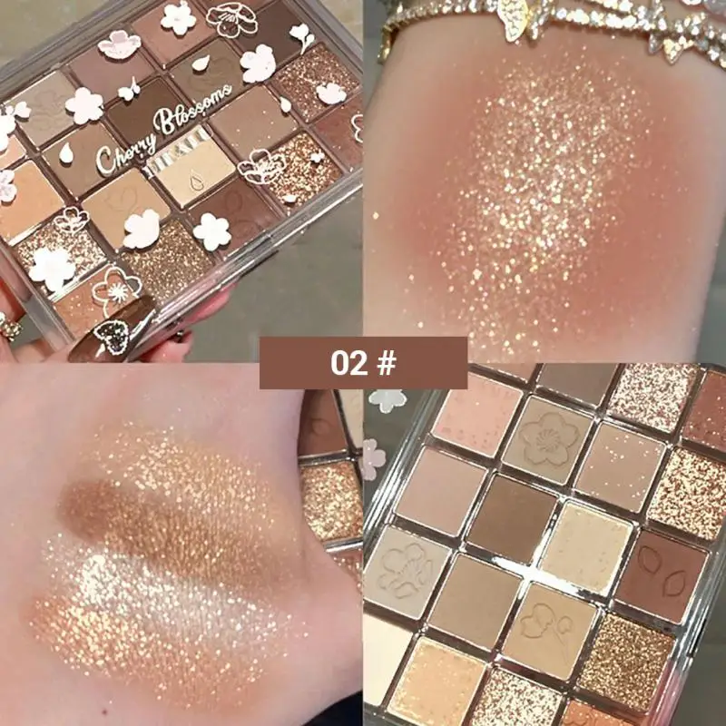 

20 Colors Eyeshadow Palette Acrylic Matte Glitter Shiny Eye Shadow Long Lasting Shimmer Eye Makeup Powder Pigments Cosmetics