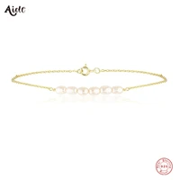aide gold color silver color trendy pearl beads anklets for women vintage boho chain anklet foot ankle bracelet gifts jewelry