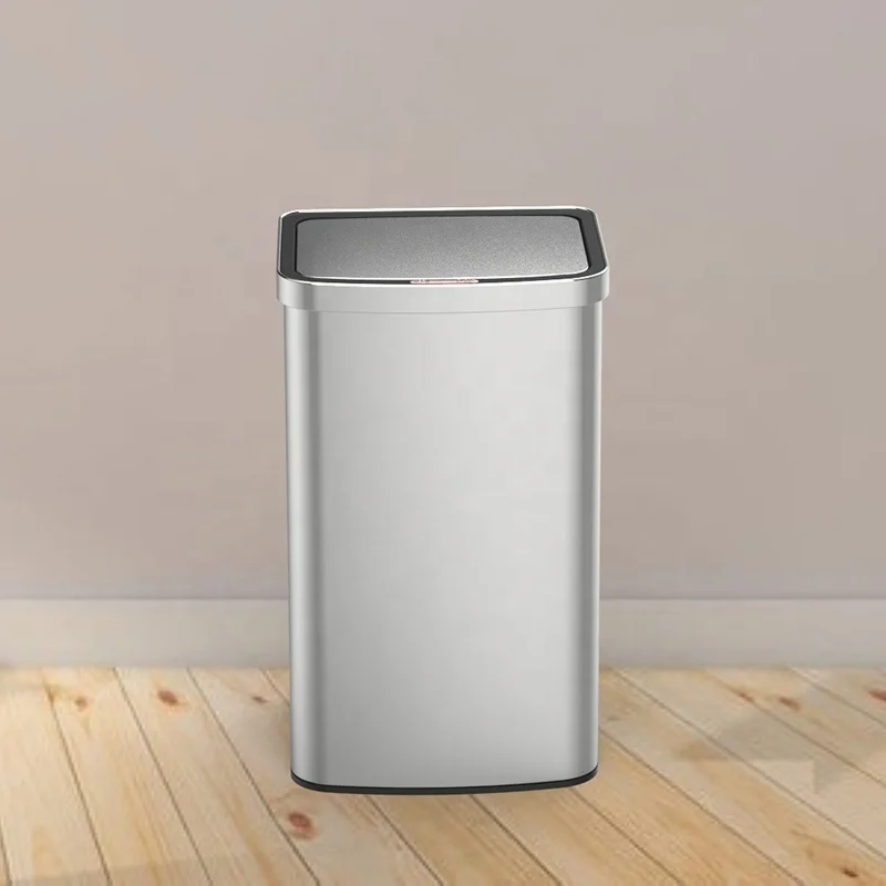 

Kitchen 50L Smart Touchless Dustbin Garbage Bins Stainless Steel Sensor Trash Can
