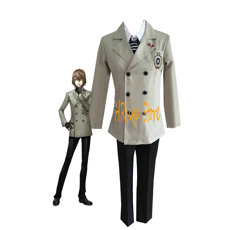 

Anime Cosplay Goro Akechi Costume Men's School Uniform Halloween Suit Cosplay Costume