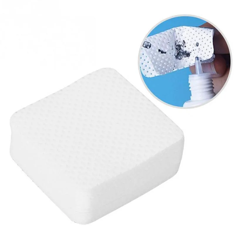 

170pcs/box Eyelash Glue Wipes Cloth Remove Cotton Pad Glue Bottle Mouth Wipes Cleaning Removal Cotton Pads