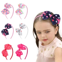 valentines day gift baby girls bow hair bands for kids big large print heart headband valentine children hair accessories 2022