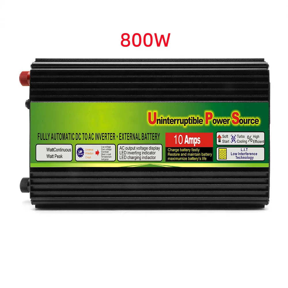 

Power Inverter 1600W Peak 12V 220V DC To AC PV Off-Grid System Home Transformer Converter UPS Modified Sine Wave Inverter 800W