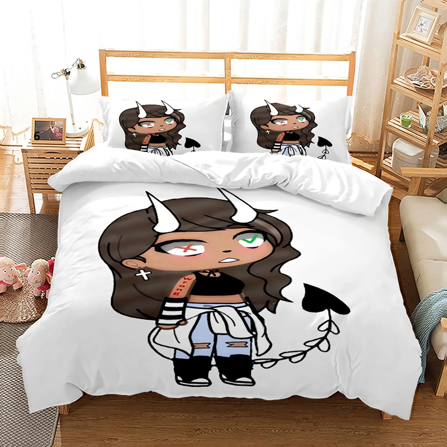 Новый комплект постельного белья Gacha Life Single Twin Full Queen King Size Bed Set Aldult Kid постельное