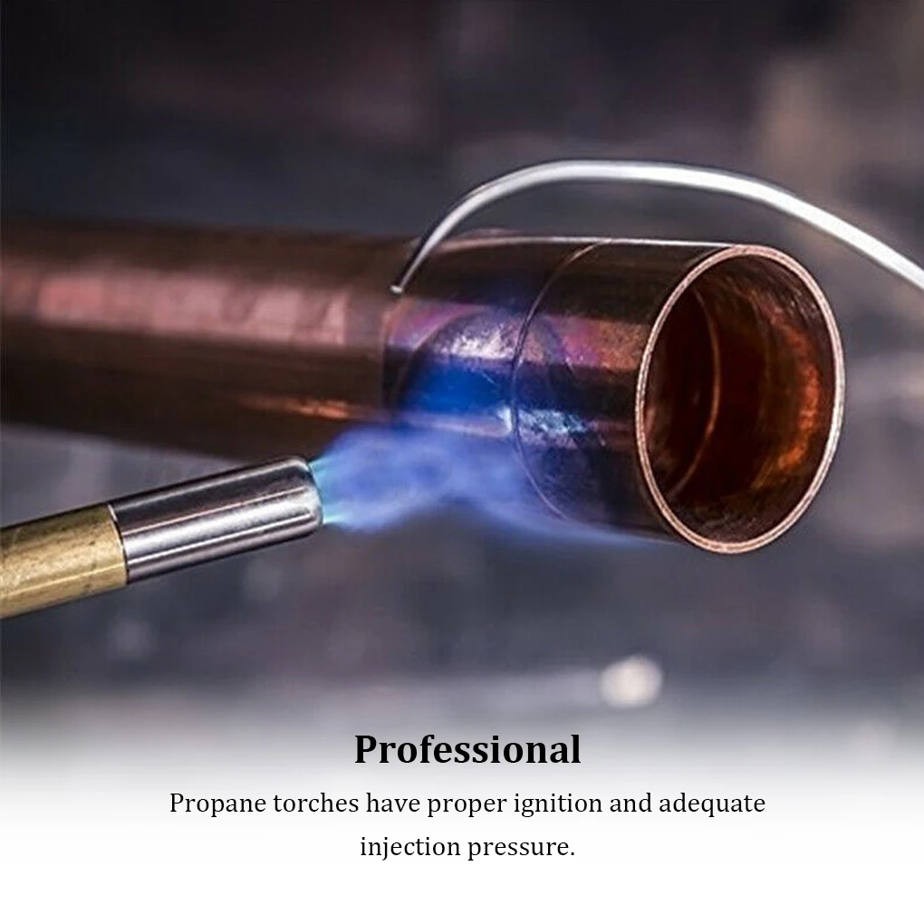 

MAPP Propane Torch Multi Purpose High Intensity Trigger Brass Start Gas Outdoor Flamethrower Head for Flame Welding Brazing