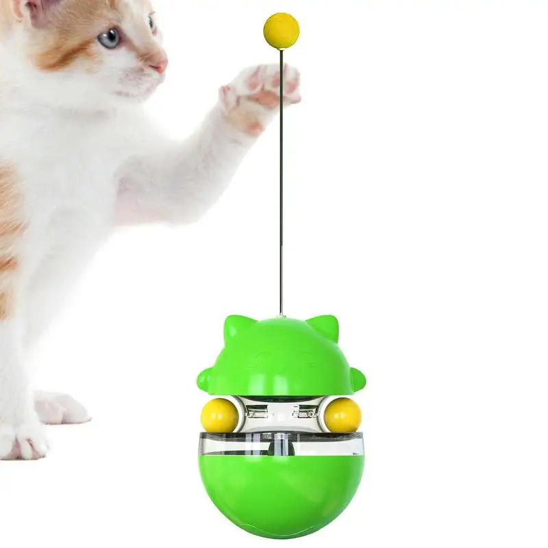 

Cat Toy Tumbler Cat Food Tumbler Toys Cat Leak Feeder Cat Toys Tumbler Spherical Interactive Toy 360 Degrees Rotation Teaser For