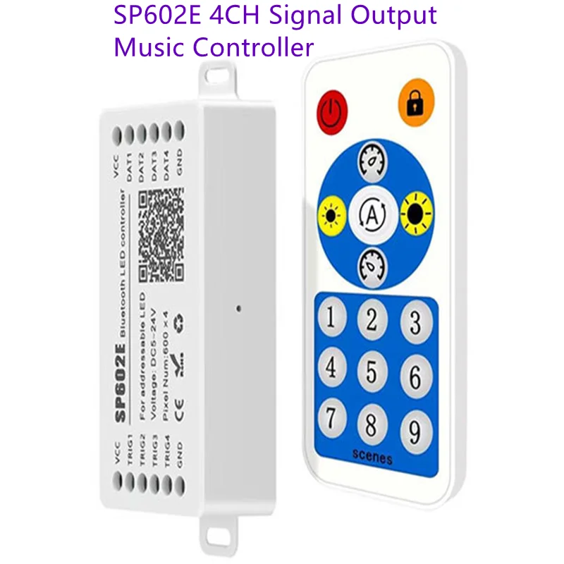 SP602E 4CH выход Bluetooth Φ адресная с дистанционным управлением WS2811/2815 светодиодная