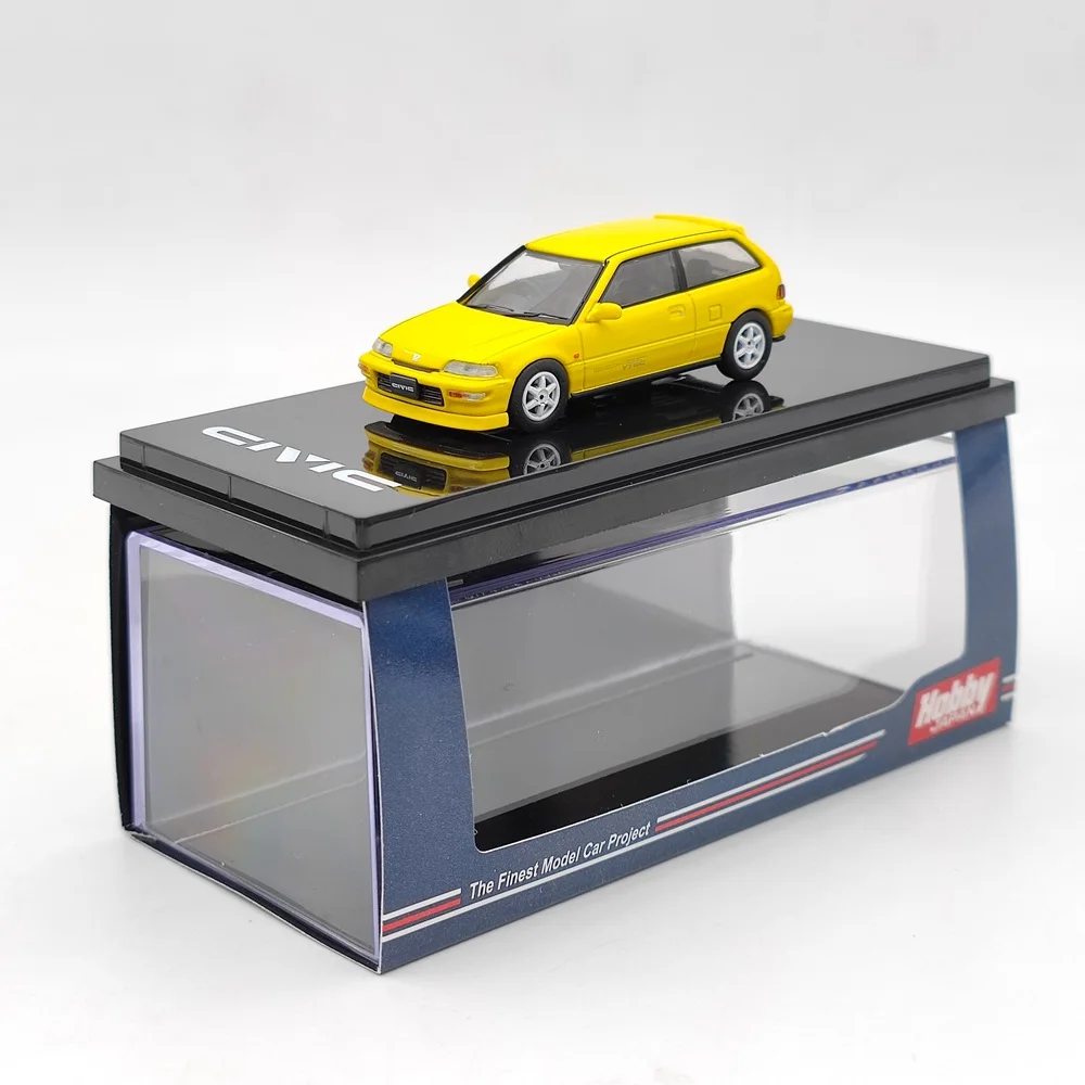 

Hobby Japan HJ641031CY 1/64 For H~da Civic (EF9) SiR Ⅱ Cstomized Version Yellow Diecast Toys Car Collection Gifts