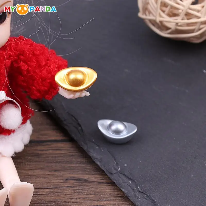 

10Pcs DollHouse Scene Accessories Mini Yuanbao Model DIY Dolls House Shooting Scene Props Play House Toys