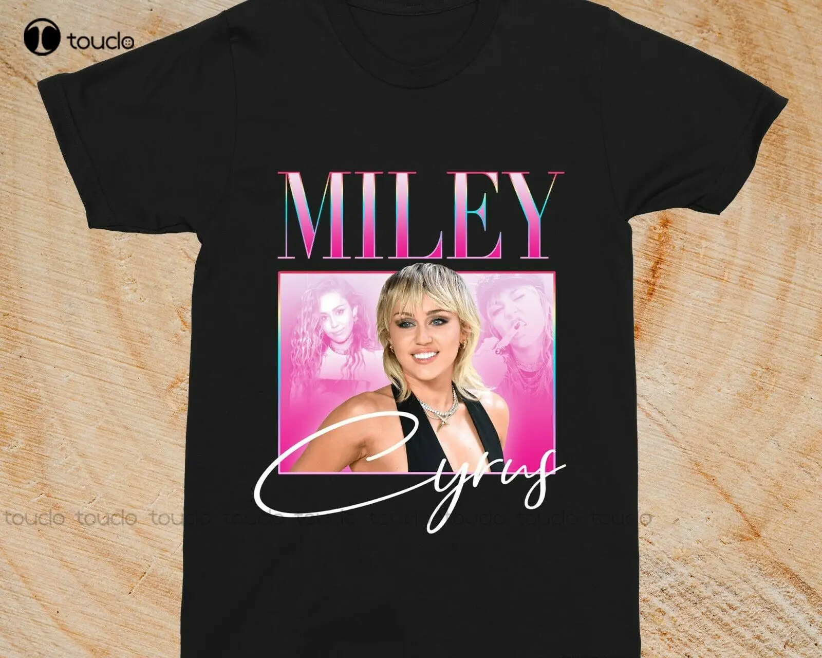 

Винтажная рубашка Miley Cyrus Singer 90-х с круглым вырезом, серые мужские футболки на заказ, Aldult, подростковая, унисекс, цифровая печать, футболка