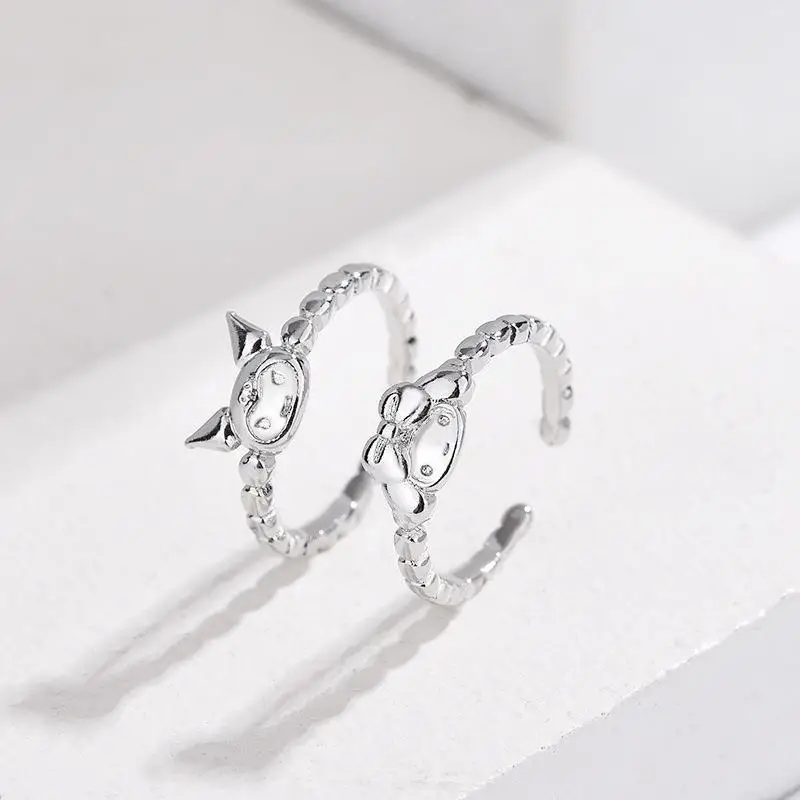 

Takara Tomy Anime Ornament Sanrio Melody Open Ring Ins Japan and South Korea Cute Simple Cartoon Fashion Personality Ring