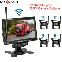 wireless truck monitor 7 rear view camera wifi 18 infrared lights night vision reverse backup recorder for bus car rv excavator