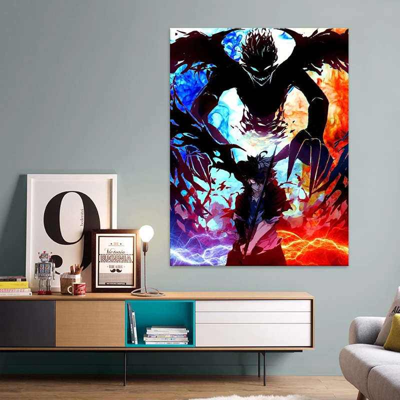 

Modern Canvas Pictures Black Clover Home Decor Anime Painting Wall Art HD Printed Poster Modular Boy Room Living Room Fom Framed