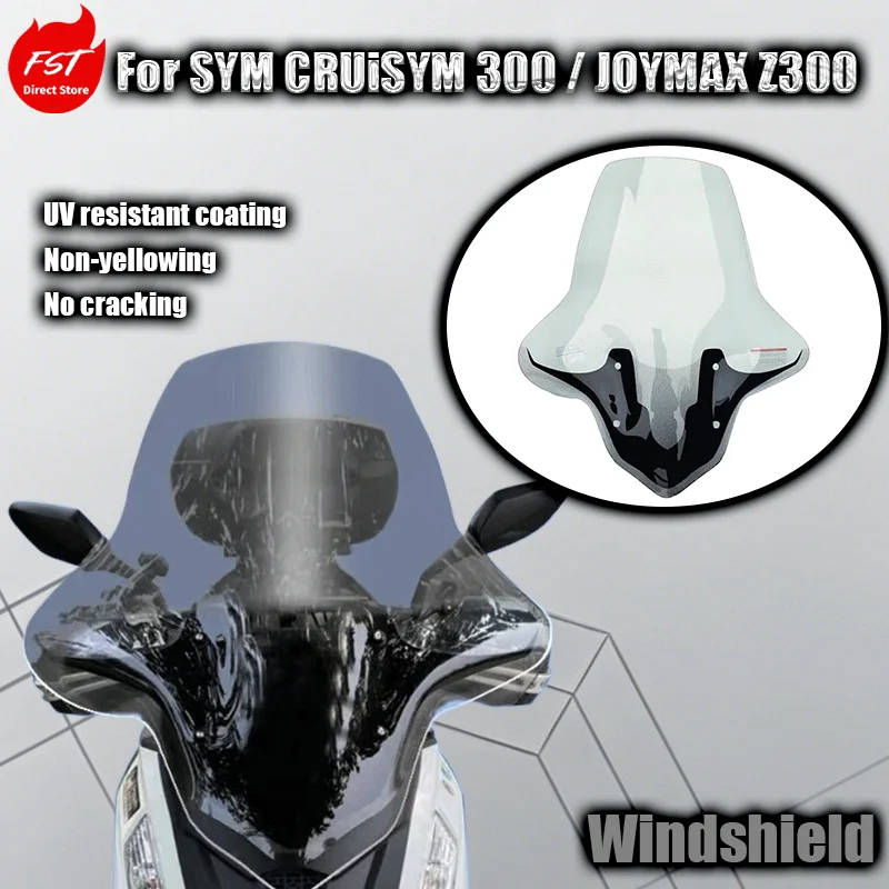 Фото Импортное увеличенное и расширенное лобовое стекло для SYM Cruisym 300 Z300 Joymax №2