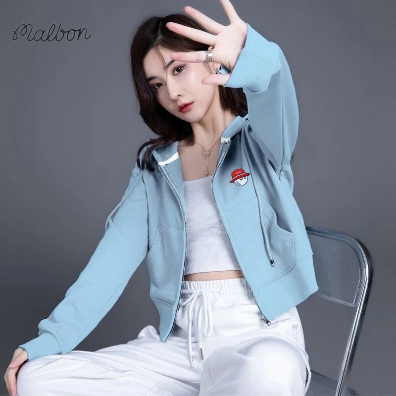 

2023 Spring And Autumn Women's Golf Clothes Hooded Jacket Women's Golf Holding Ball Clothes Women Sports Cardigan Top