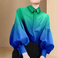 spring 2022 new fashion shirts womens design sensation niche shirts lantern sleeves tops long sleeve shirt women