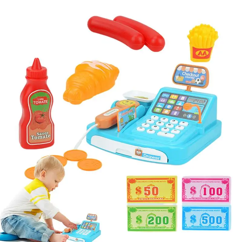 

Cash Register Toy Pretend Play Toy Kids Register Playset Educational Toys Preschool Learning Toy Cash Registers Fine Motor Toys