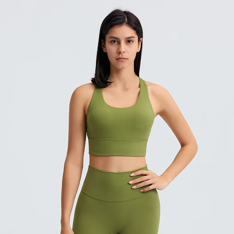 

Woman Clothes Lulu Chest Cropped Tops Sports Seamless Bra Ring Light Oneplus Sexy Yoga Tennis Female Underwear Bra Without Frame