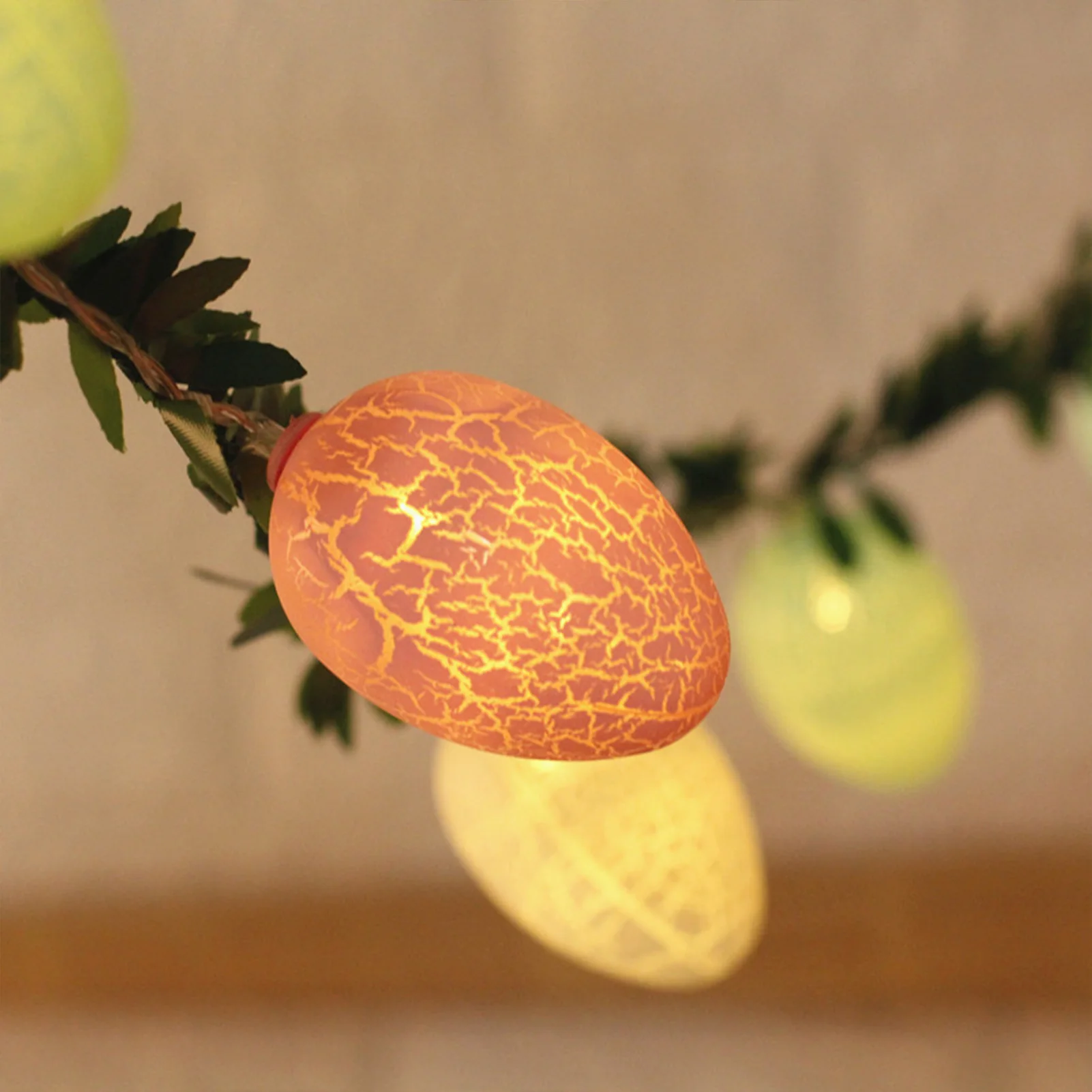

Easter Eggs Lights Easter Eggs String Lights Holiday String Lights With Wreath Battery Operated Garland With Egg Lights