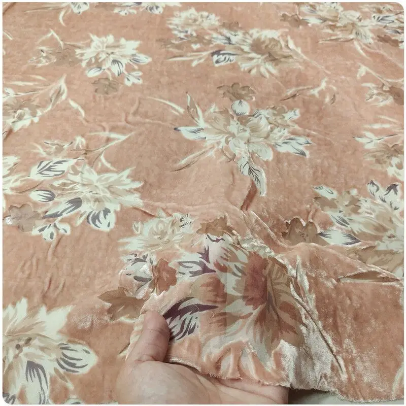 Оранжево-розовый кофейный узор шелковая подошва хлопковое бархатное полое