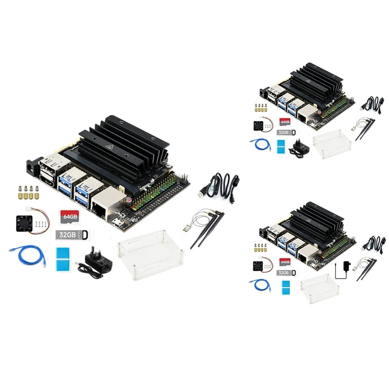 

For Jetson Nano 4GB Developer Kit Artificial Intelligence Development Board With Jetson Nano Module +Acrylic Case UK Plug