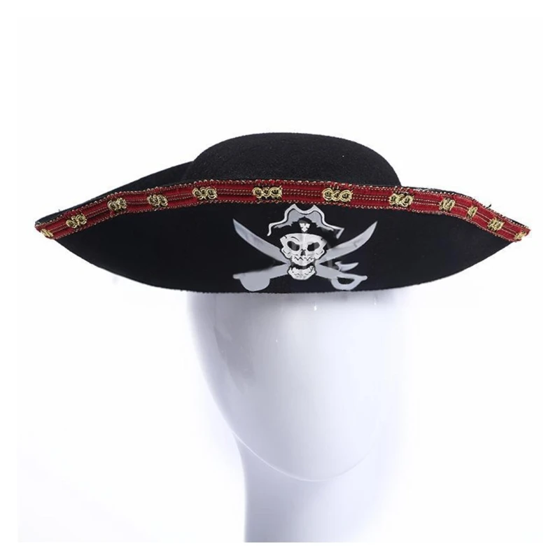 Пиратская шляпа для взрослых косплей костюм вечеринки треуголка сценическое шоу