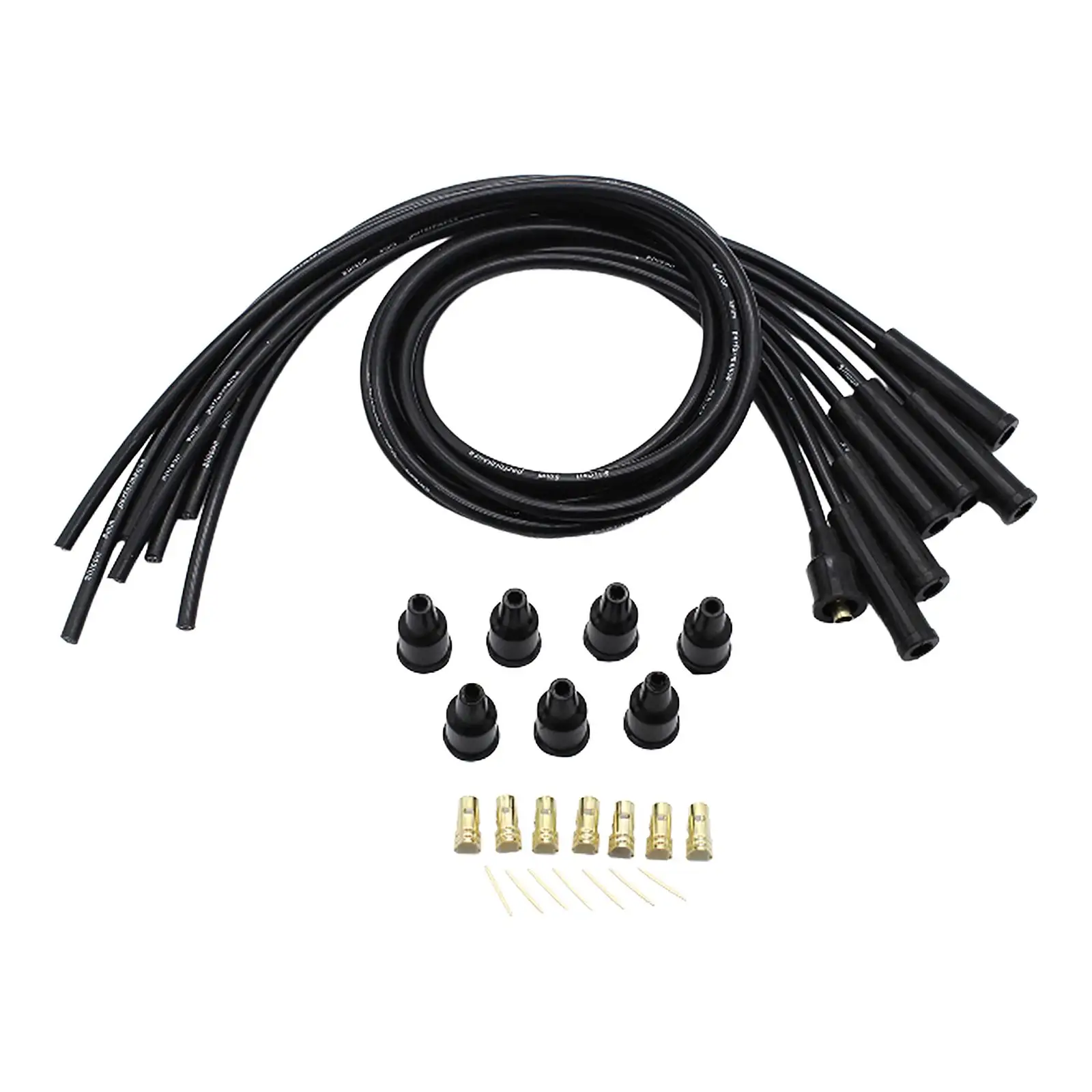 

8 мм черные силиконовые провода зажигания HT, кабели свечей зажигания, аксессуары, замены