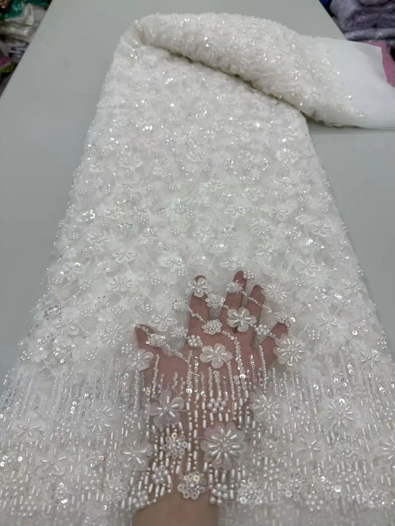 Фиолетовые новейшие нигерийские кружевные ткани модные женские африканские