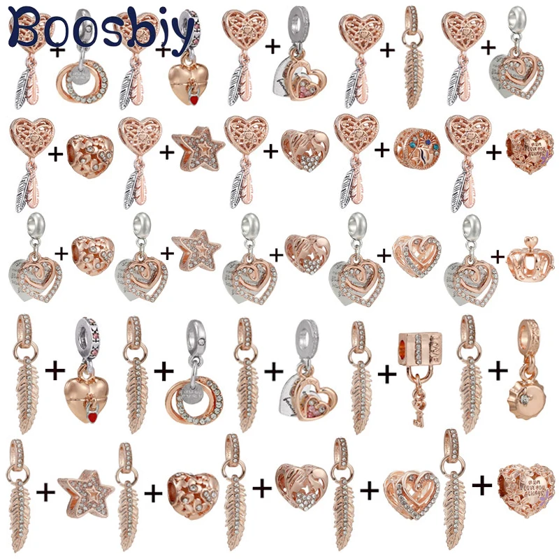 2 шт./партия, подвески для браслета, в виде сердца