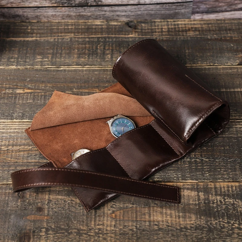 Футляр для хранения часов в рулоне Дорожный Кожаный Органайзер защитный чехол