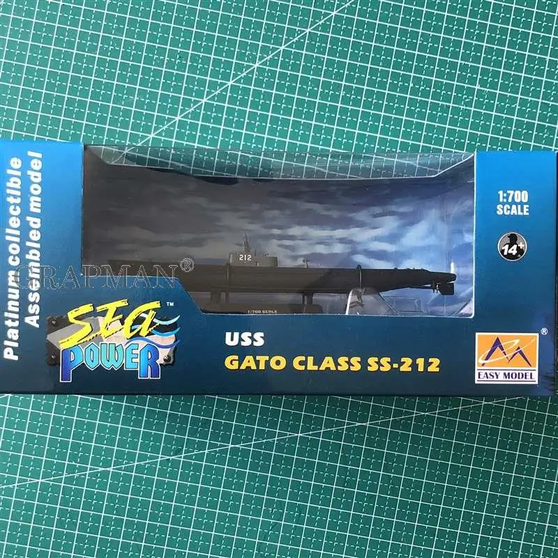 

1/700 WWII US Navy USS Gato Class SS-212 Small Shark Submarine Finished Ship Model