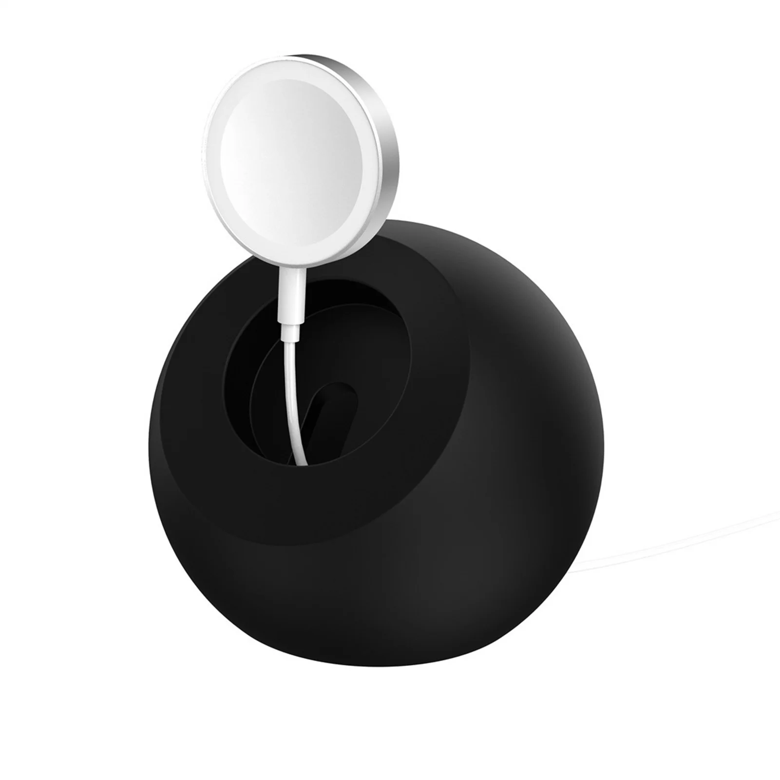 

Силиконовая подставка-держатель для зарядного устройства для Apple IWatch 1-7 поколения, Настольная Магнитная подставка в форме шара для беспрово...