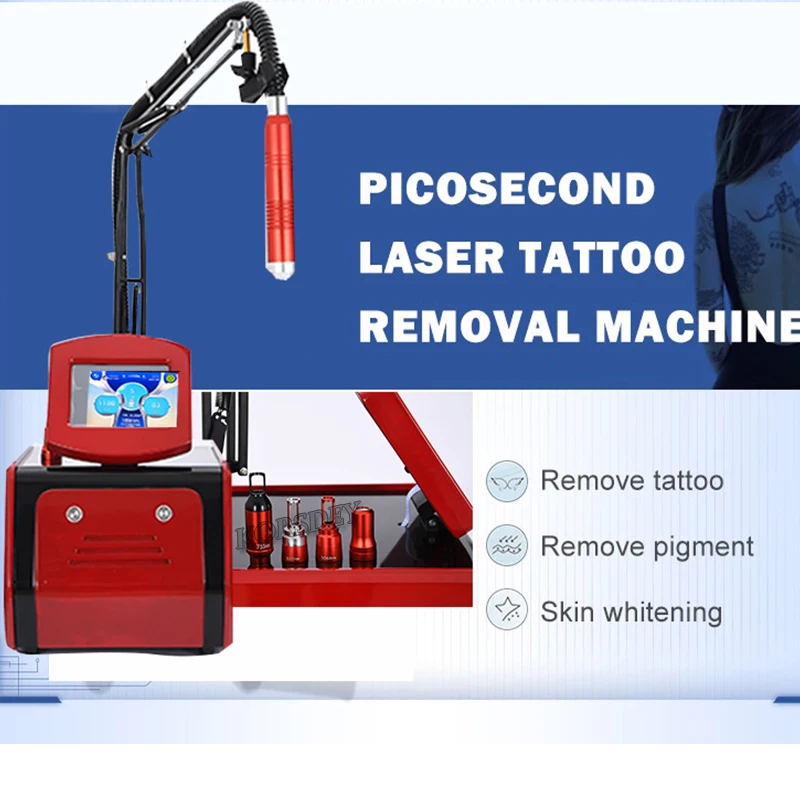 

High Quality 4 Wavelength Nd Yag Laser 755 1320 1064 532 Nm Picosecond Laser Beauty Machine for Tattoo Eyebrow Wrinkle Removal